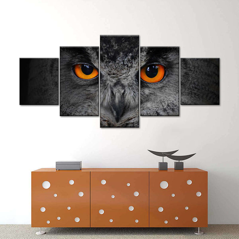 Mesmerizing Gray Owl Wall Art