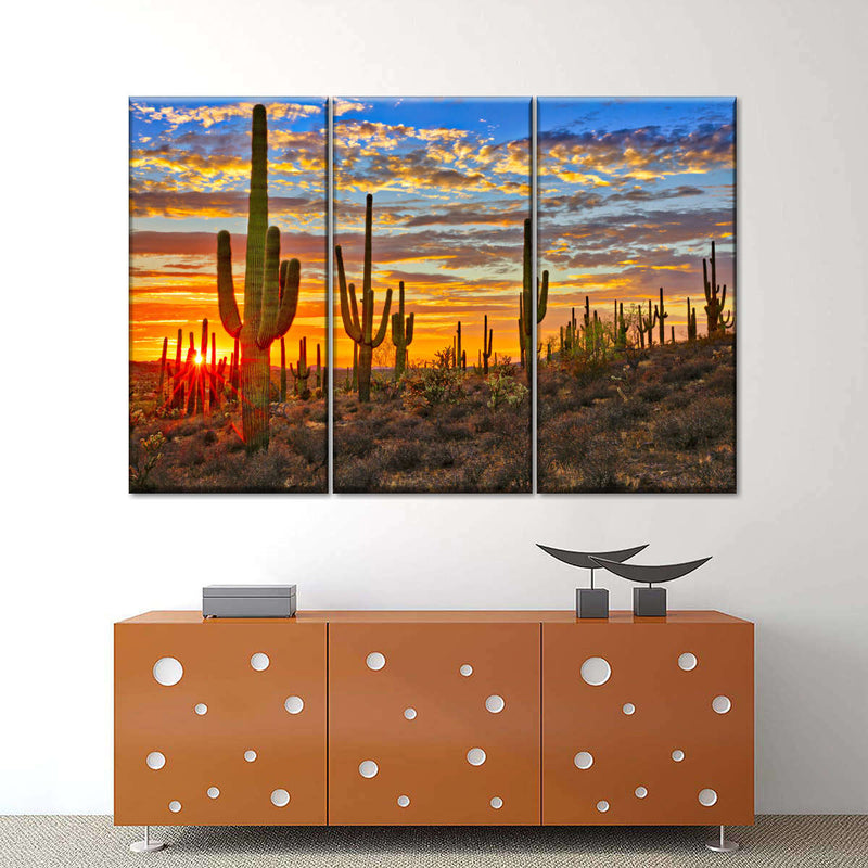 Sunset Cactus Wall Art