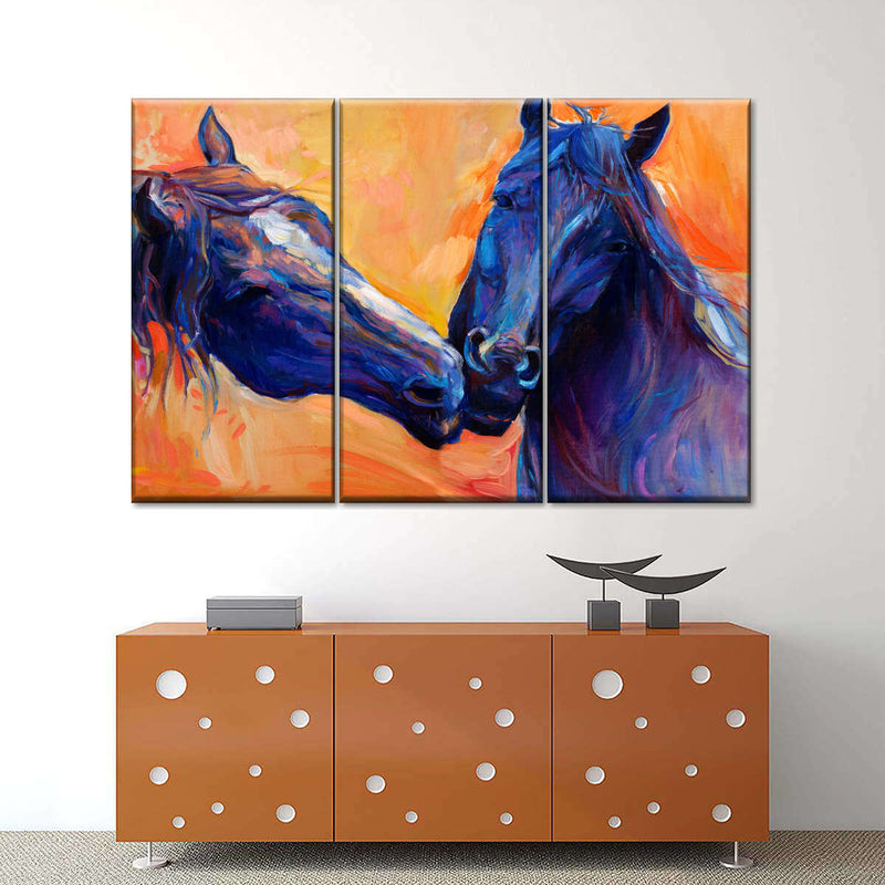 Blue Horses Wall Art