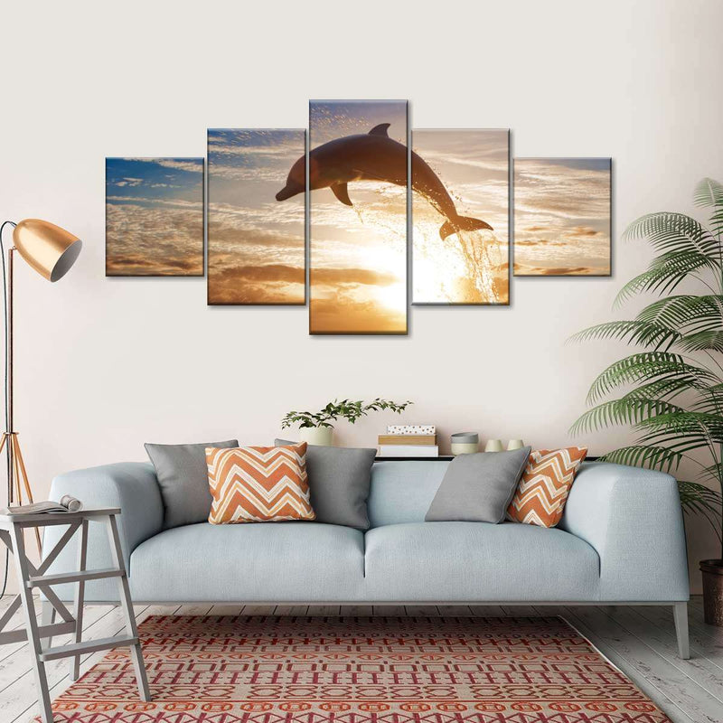 Jumping Dolphin Wall Art