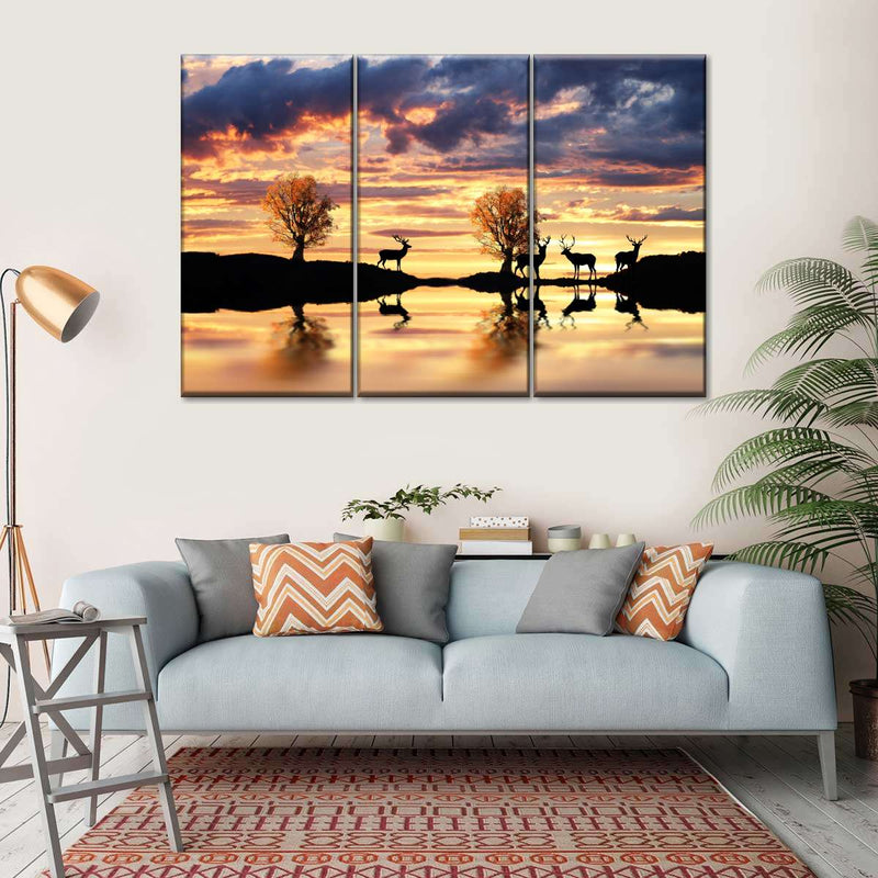 Lakeside Deer Wall Art