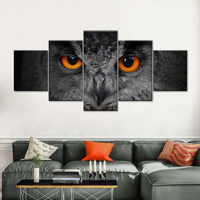 Mesmerizing Gray Owl Wall Art