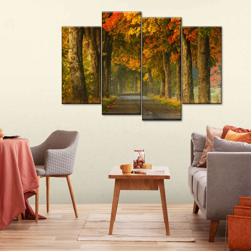 Polish Autumn Road Wall Art