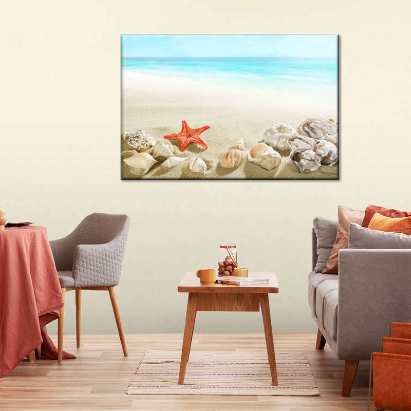 Seashells At The Beach Wall Art