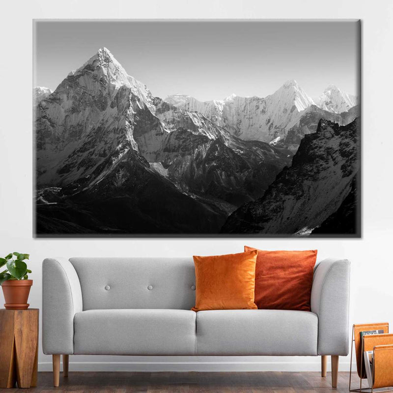 Black And White Mountain Wall Art