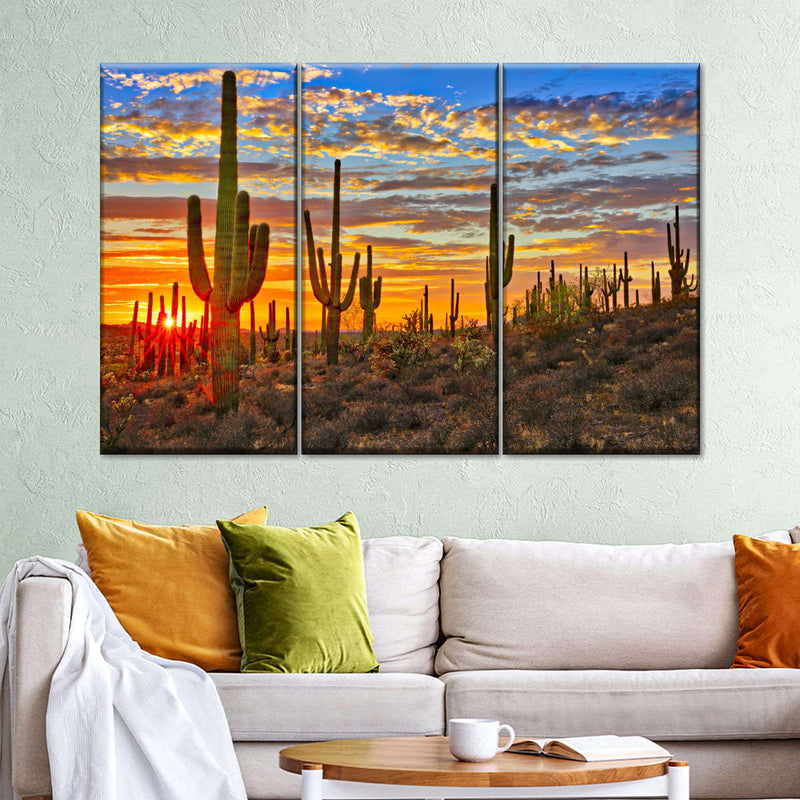 Sunset Cactus Wall Art