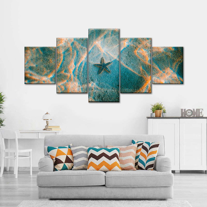 Sandy Underwater Starfish Wall Art