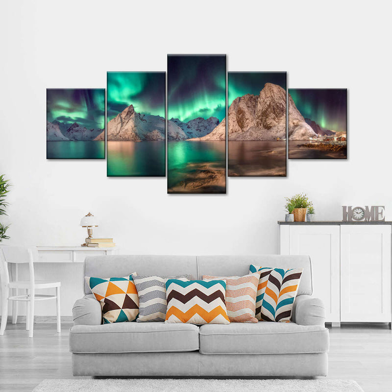 Swirling Moskenes Aurora Wall Art