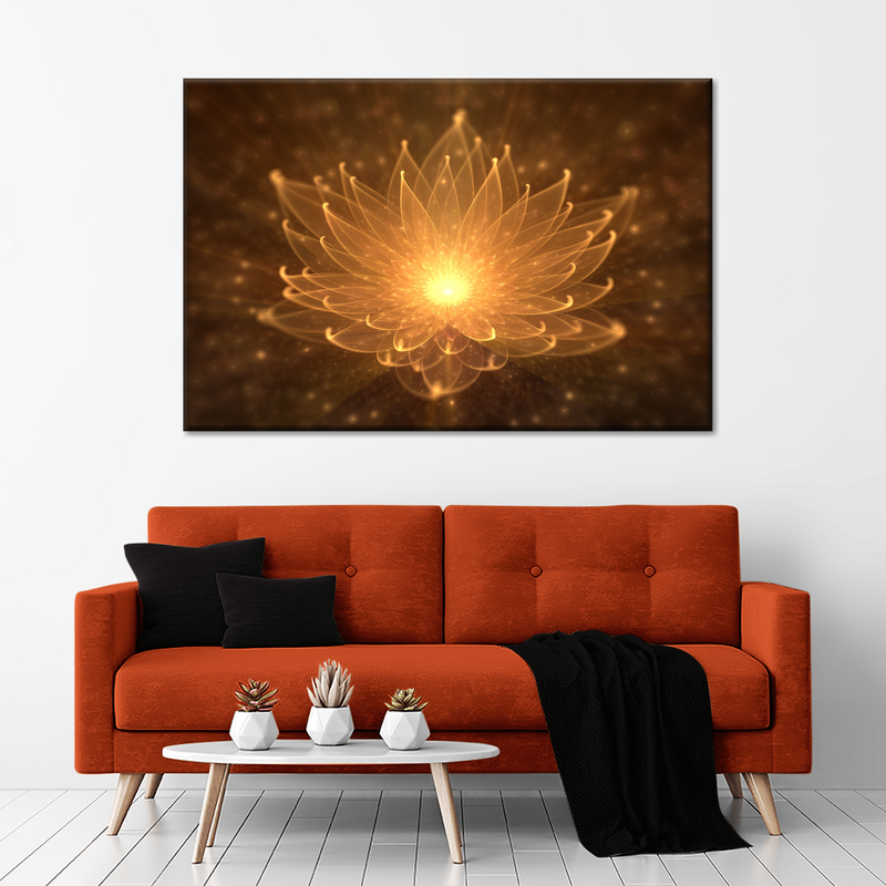 Glowing Lotus Wall Art