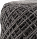 Moapa Charcoal Wool Pouf