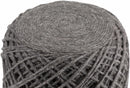 Moapa Charcoal Wool Pouf