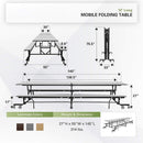 Mobile School Cafeteria Table With Benches And Lift Assist System (SAK39215)