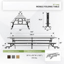 Mobile School Cafeteria Table With Benches And Lift Assist System (SAK39215)