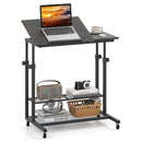 Mobile Stand up Desk Height Adjustable Standing Table with Tilting Tabletop by LJGDeals