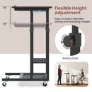 Mobile Stand up Desk Height Adjustable Standing Table with Tilting Tabletop by LJGDeals