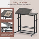 Mobile Stand up Desk Height Adjustable Standing Table with Tilting Tabletop by LJGDeals