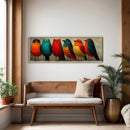 A Colorful Gathering on the Wire