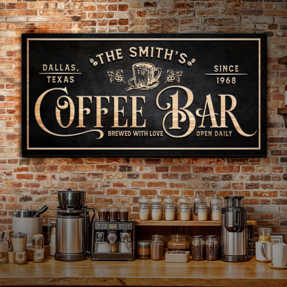 Personalized Coffee Bar Sign II, photo 3 of 8