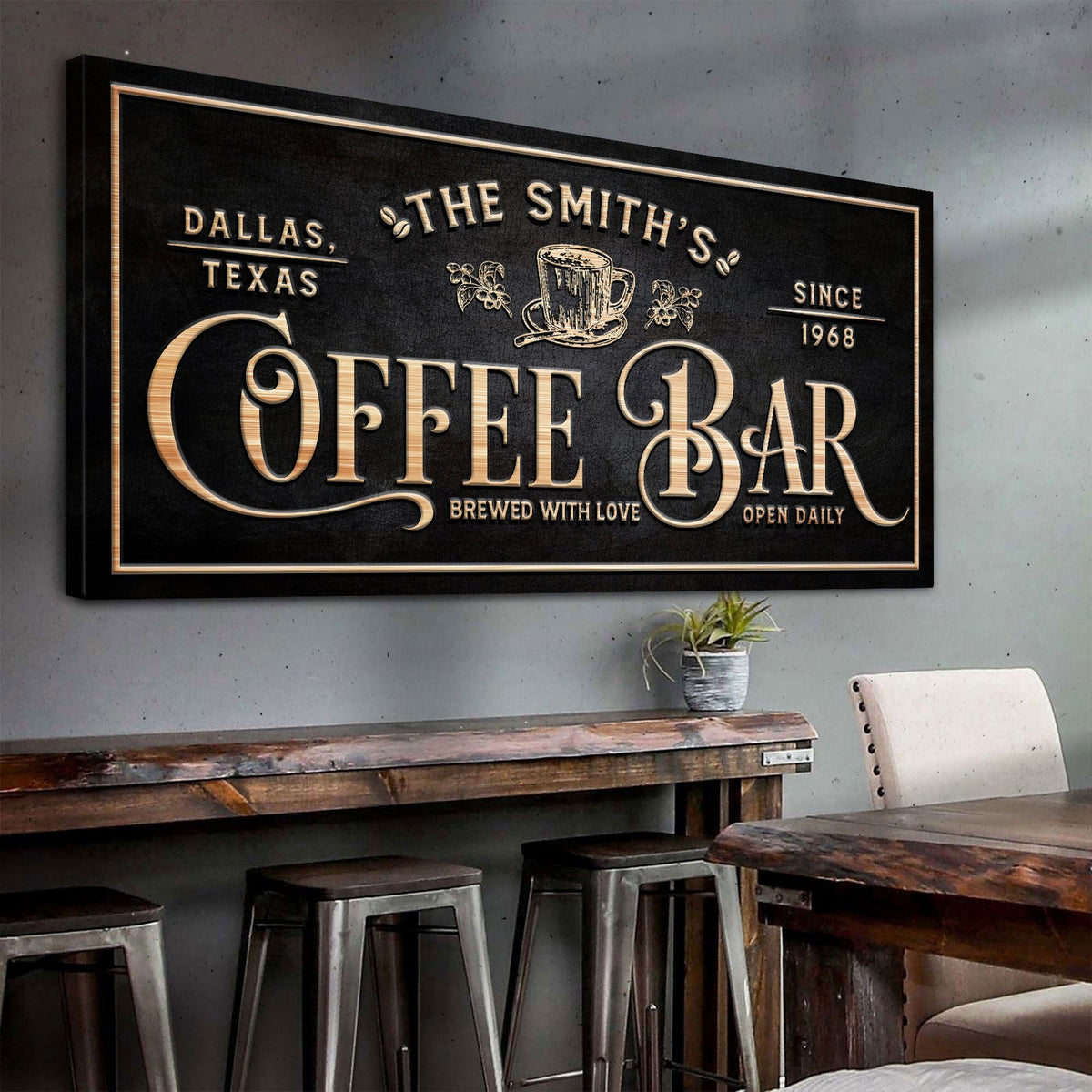Personalized Coffee Bar Sign II, photo 2 of 8