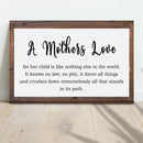 A Mother's Love For Her Child Sign