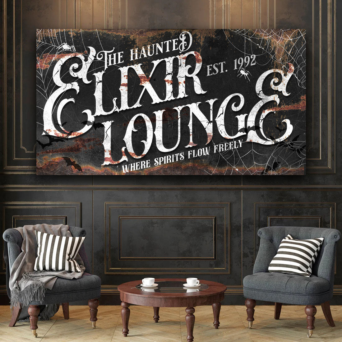 The Haunted Elixir Lounge Halloween Sign III, photo 2 of 8