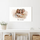 Mother's Day Watercolor Family Portrait Sign by Tailored Canvases