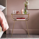 Gold Geyik Metal Nightstand