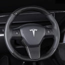 Model 3 / Y Steering Wheel Patch - Carbon Fiber Interior Mods