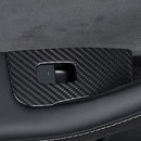 Dry Carbon Fiber Window & Door Switch Covers for Model Y / Model 3（Left Hand Drive）