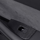 Dry Carbon Fiber Window & Door Switch Covers for Model Y / Model 3（Left Hand Drive）