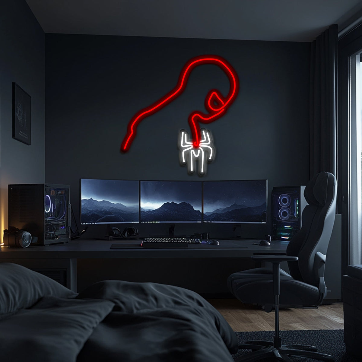 Spiderman Metal Neon Wall Art- LN0112, photo 2 of 5