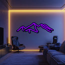 Om and Lotus Metal Neon Wall Art- LN0174
