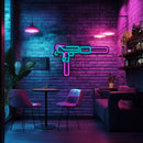 Uzi  Weapon Metal Neon Wall Art- LN0132