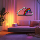 Rainbow Cloud Metal Neon Wall Art- LN0198
