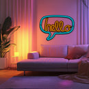 Hello Metal Neon Wall Art- LN0141