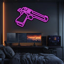 Deagle Weapon Metal Neon Wall Art- LN0125