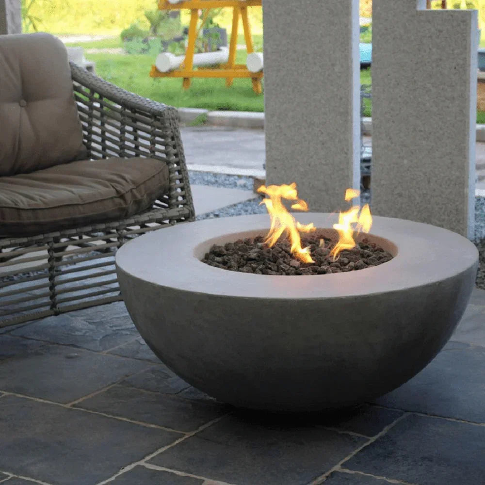 Elementi Modeno - Roca Round Concrete Fire Pit Table, photo 3 of 5