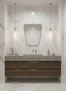 Silver Framed mirrors - Italian Wavy Brass Mirror