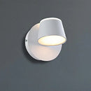 GobekUsa Modern 1/2/3-Light Bedroom Wall Sconce with Cone Metal Shade - White/Black Vanity Lighting Fixture in White Light