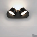 GobekUsa Modern 1/2/3-Light Bedroom Wall Sconce with Cone Metal Shade - White/Black Vanity Lighting Fixture in White Light