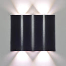 GobekUsa Modern 1/2/3-Light Black Porch Wall Sconce with Wavy Metal Shade and Warm/White Lighting