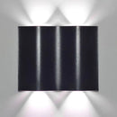 GobekUsa Modern 1/2/3-Light Black Porch Wall Sconce with Wavy Metal Shade and Warm/White Lighting