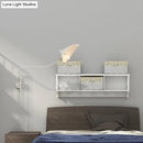 GobekUsa Modern 1/2-Light Wall Sconce with Curved Arm & Metallic Shade - Black/White Wall Mounted Lamp for Living Room