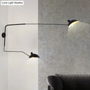 GobekUsa Modern 1/2-Light Wall Sconce with Curved Arm & Metallic Shade - Black/White Wall Mounted Lamp for Living Room