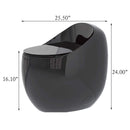 Modern 1.28 GPF Single Flush 1-Piece Ceramic Egg-Shaped Toilet (SAK93341)