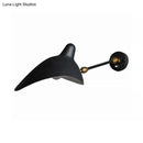 GobekUsa Modern 1/3-Light Duckbill Wall Sconce with Black Metallic Shade – Adjustable Living Room Lamp