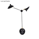GobekUsa Modern 1/3-Light Duckbill Wall Sconce with Black Metallic Shade – Adjustable Living Room Lamp