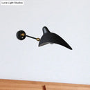 GobekUsa Modern 1/3-Light Duckbill Wall Sconce with Black Metallic Shade – Adjustable Living Room Lamp