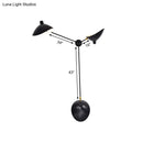 GobekUsa Modern 1/3-Light Duckbill Wall Sconce with Black Metallic Shade – Adjustable Living Room Lamp