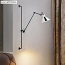 GobekUsa Modern 1-Head Sconce Lighting with Metal Shade - Red/Yellow Conical Wall Mount Lamp for Bedside